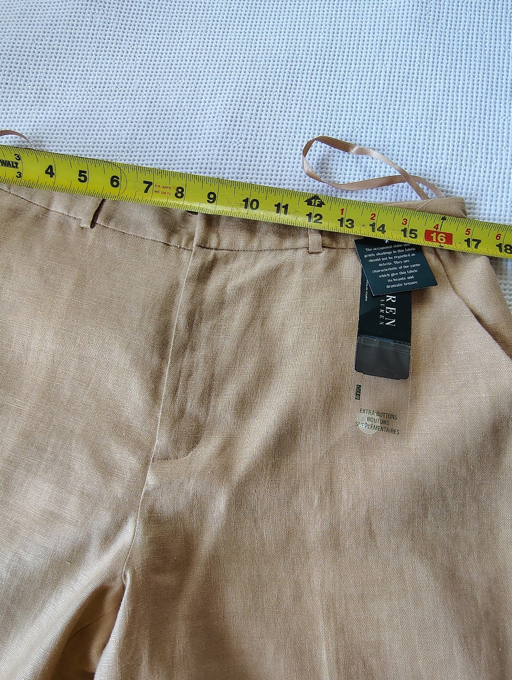 Lauren Ralph Lauren Tan Linen Blend Dress Pants Size 12 - Picture 7 of 13